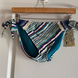 Lucky Brand Multicolor Striped Bikini Bottom